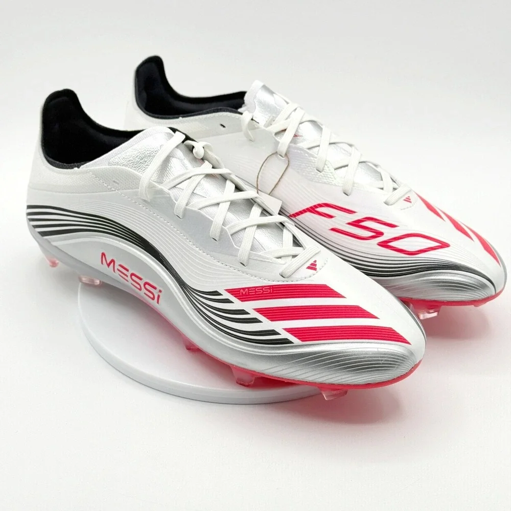 Adidas F50 Messi Pro FG Soccer Cleats Mens Size 11.5 White Lucid Red JP7461 NEW